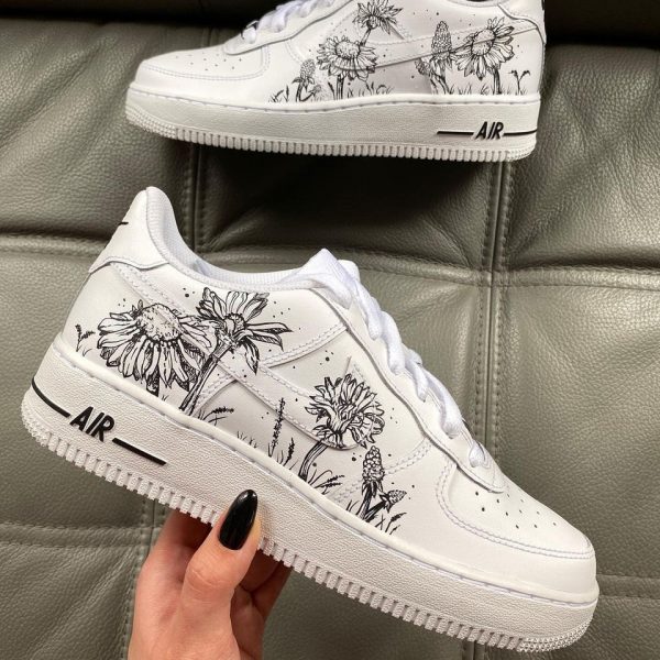 Sunflower Sketch Custom Air Force 1