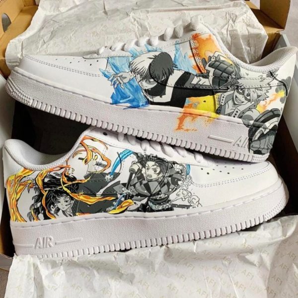 Tanjiro Bakugo Todoroki custom Air Force 1