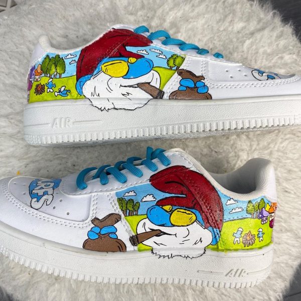 The Smurfs Painting Custom Air Force 1