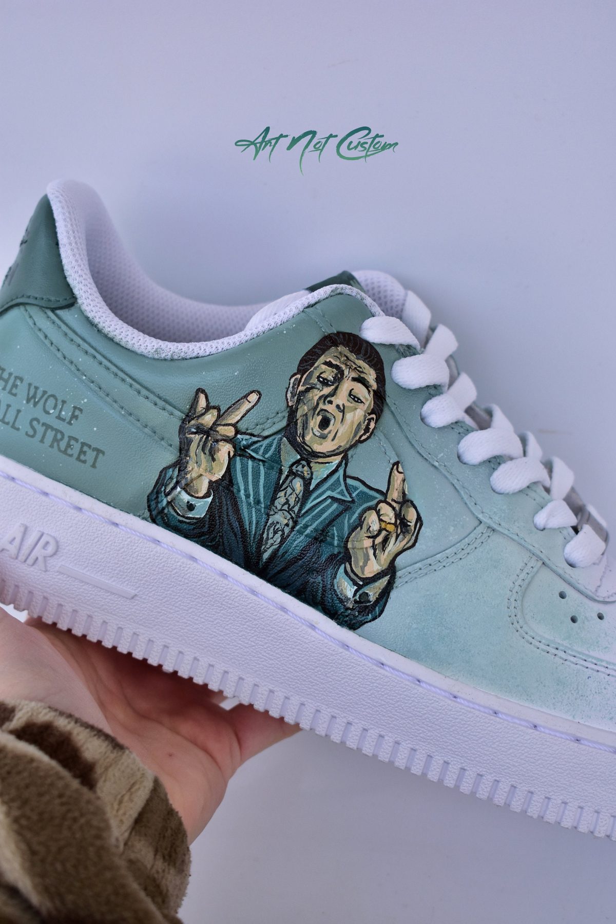 The Wolf Of Wall Cartoon Custom Air Force 1