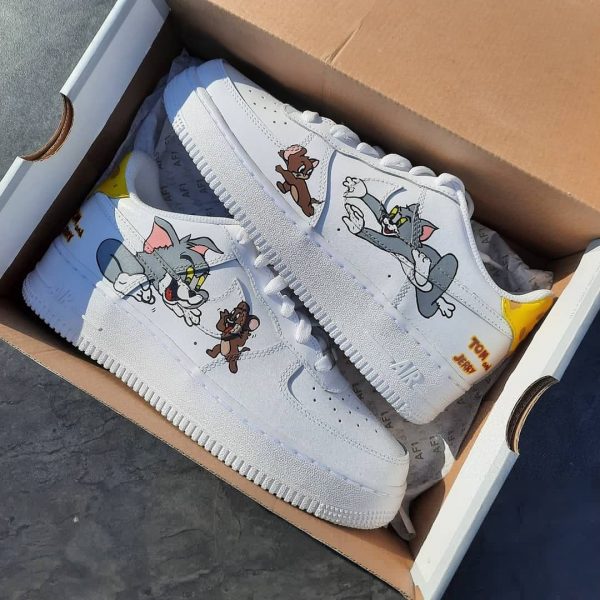 Tom and Jerry Painting Custom Air Force 1