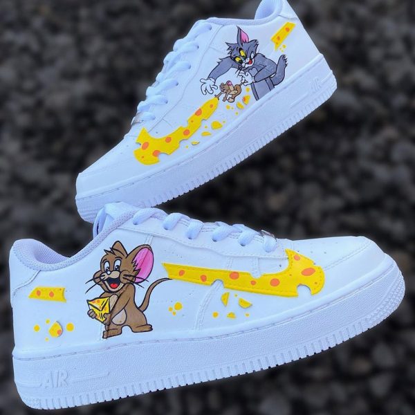 Tom And Jerry Handmade Custom Air Force 1