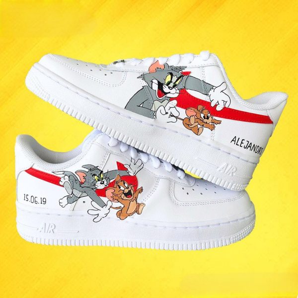 Tom And Jerry Red Custom Air Force 1