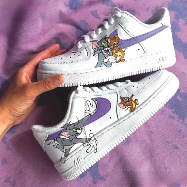 Tom And Jerry Pink Custom Air Force 1