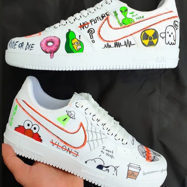 Painted Freestyle Custom Air Force 1