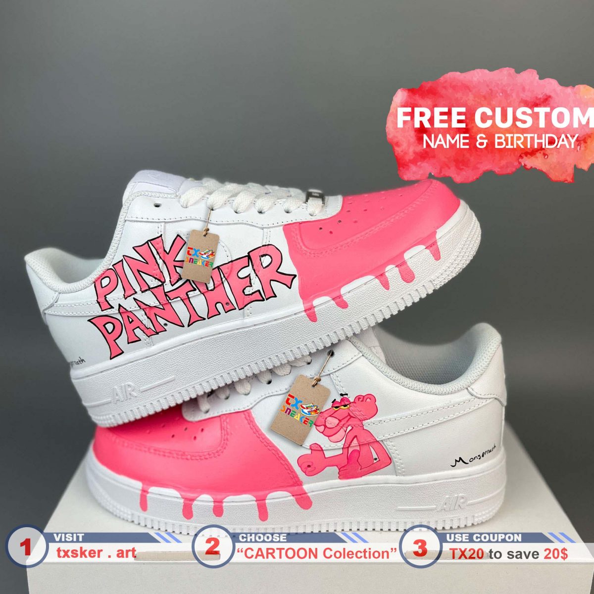 Pink Panther Custom Air Force 1