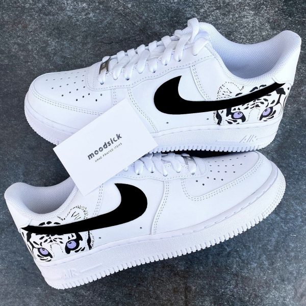 White Tiger Doodle Custom Air Force 1