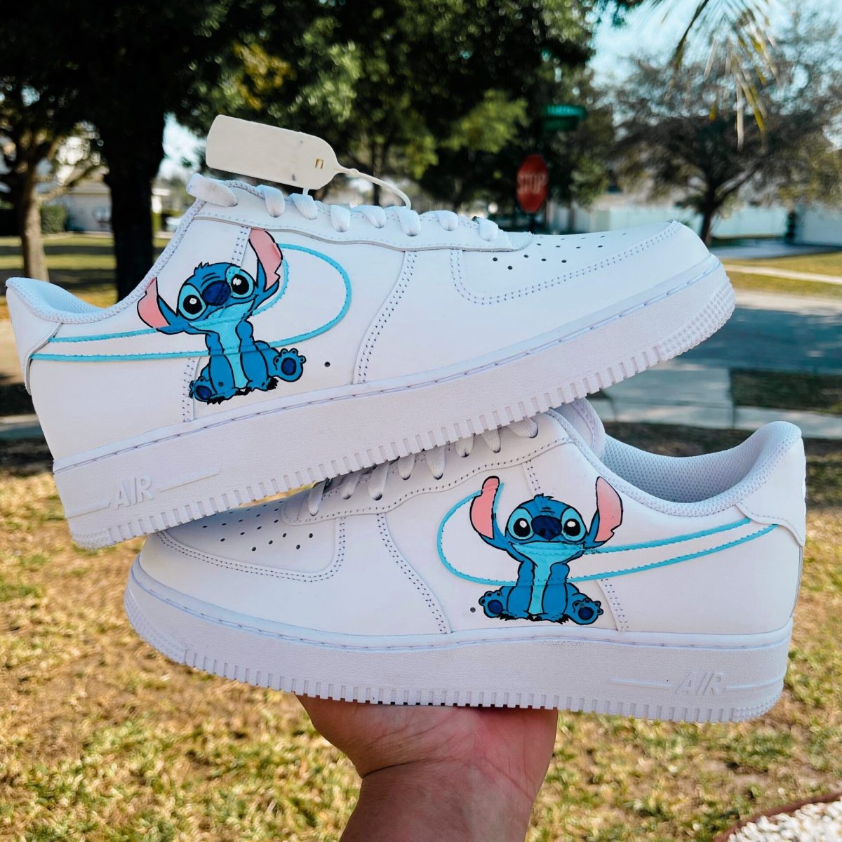 Stitch Swoosh Outline Custom Air Force 1