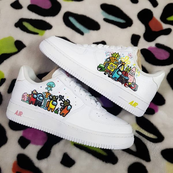 Spongebob Character Graffiti Custom Air Force 1