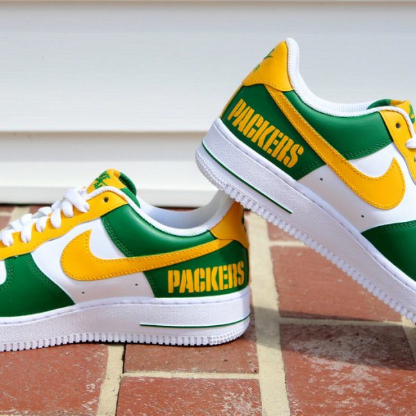 Yellow Green Packers Custom Air Force 1