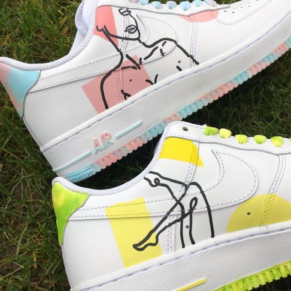 Line Figure Drawing Custom Air Force 1