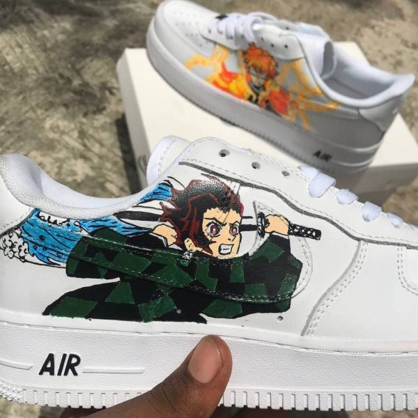 Zenitsu vs Tanjiro Custom Air Force 1