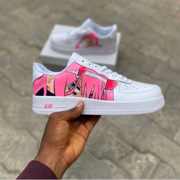 Zero Two Painted Custom Air Force 1