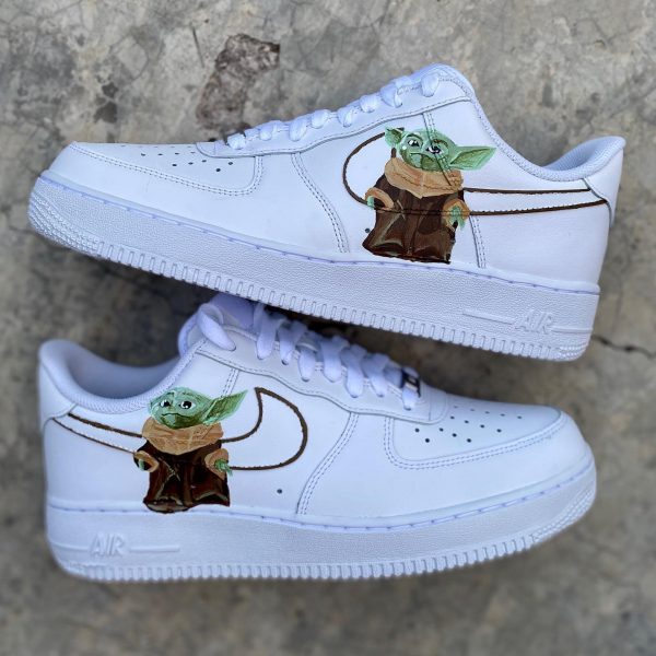 Baby Yoda Handmade Custom Air Force 1