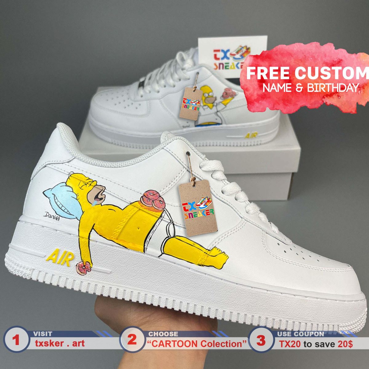 Simpson Lazy Donuts Custom Air Force 1