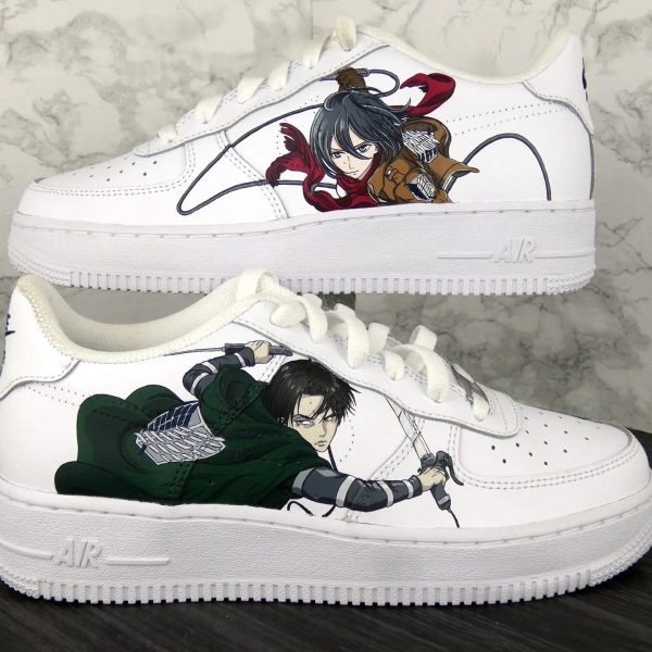 Painted Levi Mikasa Custom Air Force 1