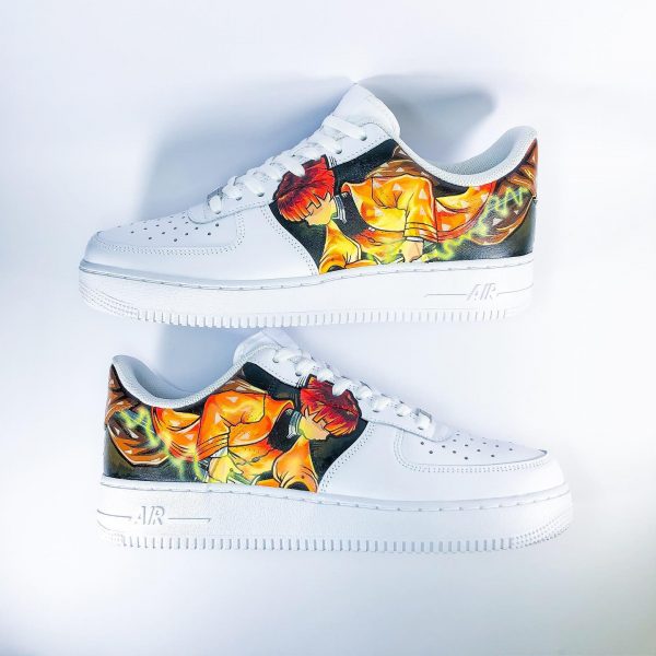 Painting Demon Zenitsu Custom Air Force 1