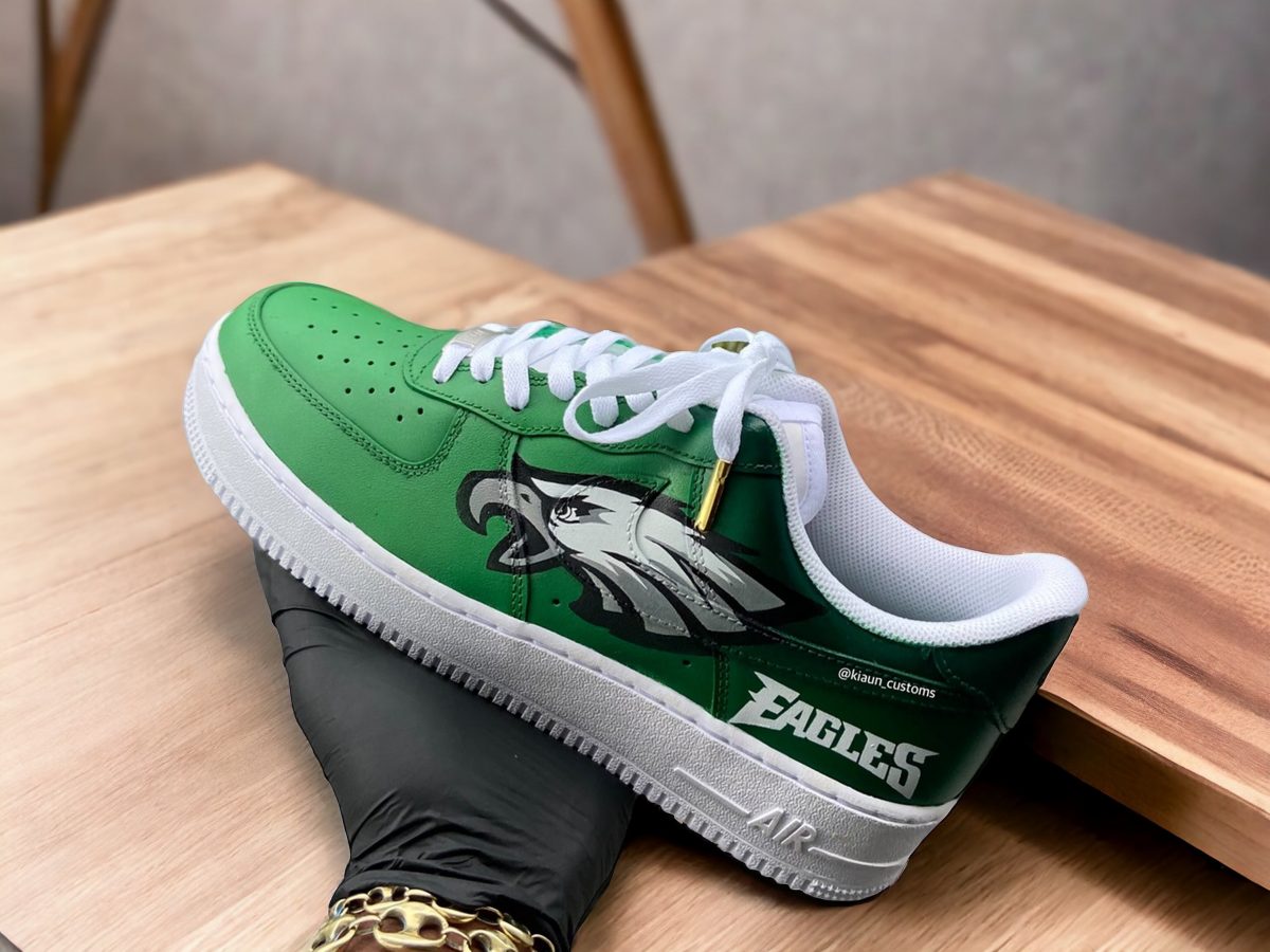 Philadelphia Eagles Themed Custom Air Force 1