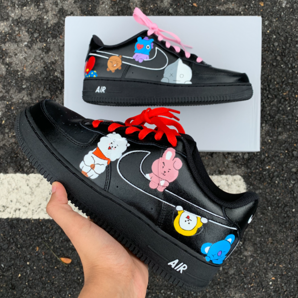 BTS Band Painted Custom Air Force 1