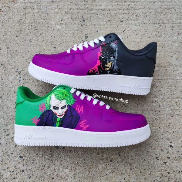 Painting Batman Joker Custom Air Force 1