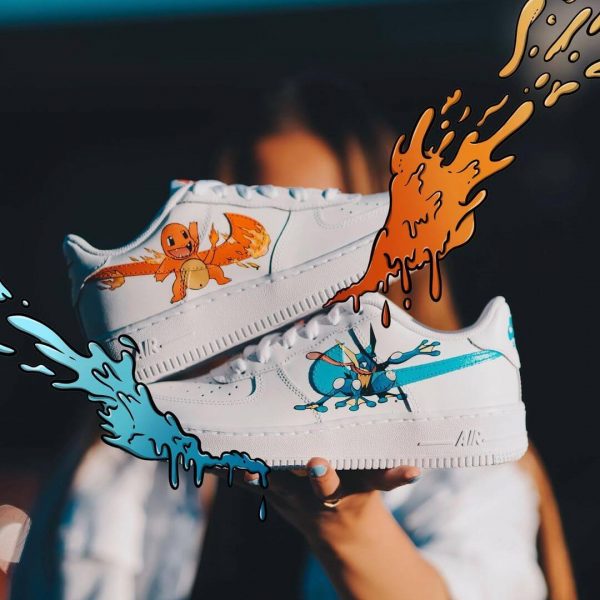 Pokemon Blastoise Painted Custom Air Force 1