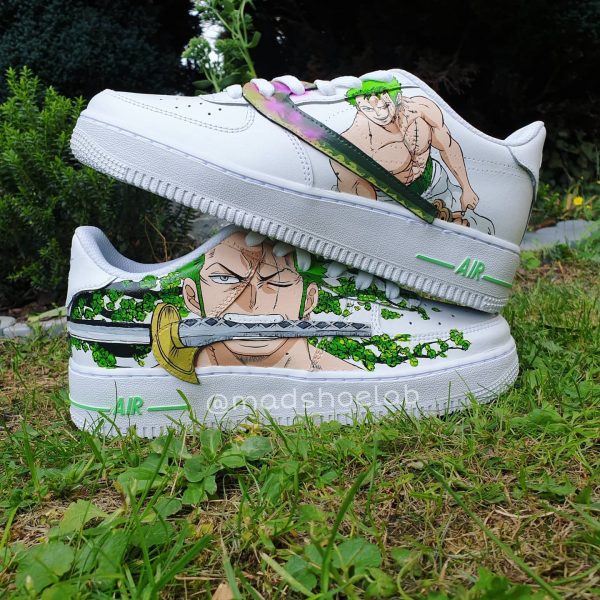 Painting Zoro OP Custom Air Force 1