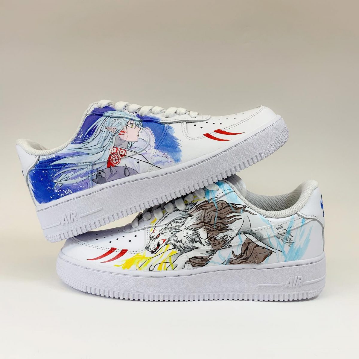 Sesshomaru Painted Custom Air Force 1