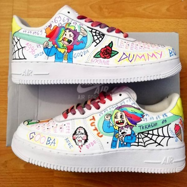 6ix9ine Painted Custom Air Force 1