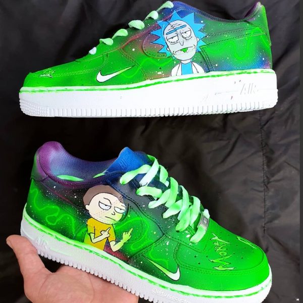 Rick and Morty 64 Custom Air Force 1