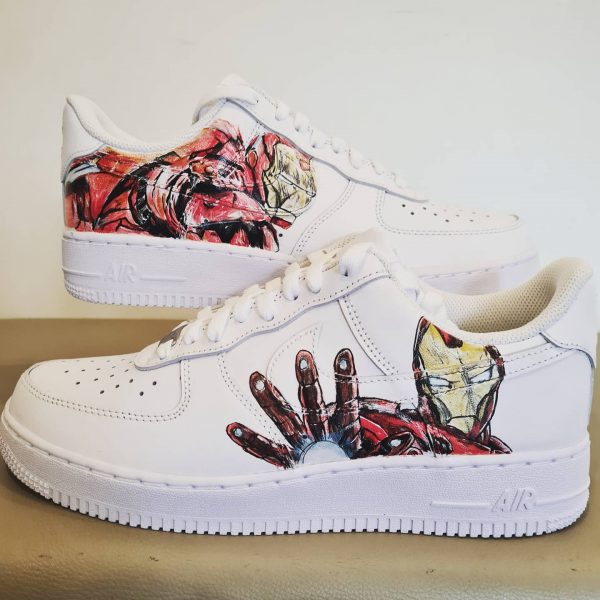 Painted Iron Man Custom Air Force 1