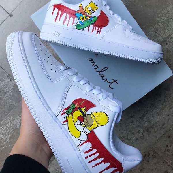 Simpsons Family Painting Custom Air Force 1