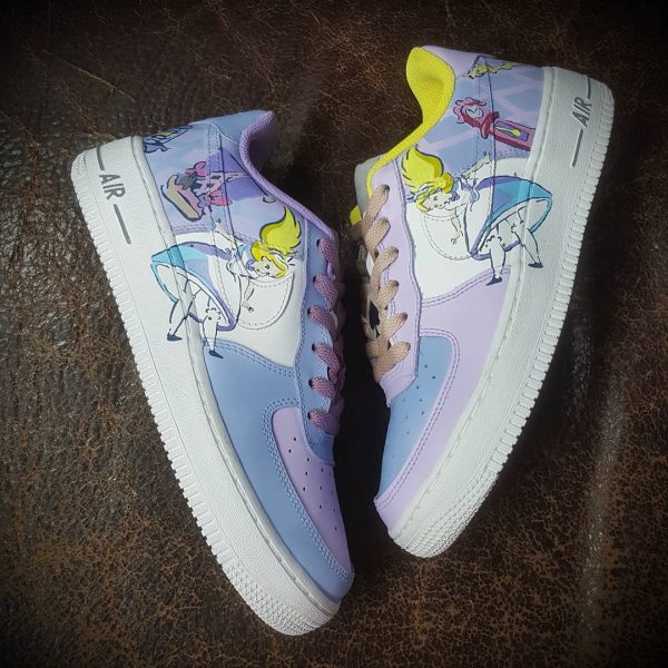 Alice in Wonderland Painted Custom Air Force 1