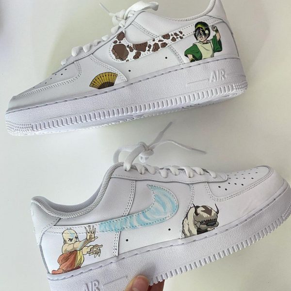 Aang and Toph Beifong Custom Air Force 1