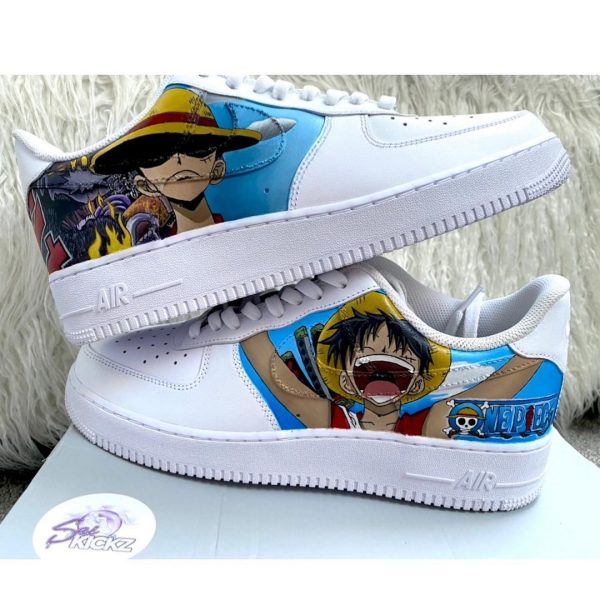 Luffy Anime Painting Custom Air Force 1