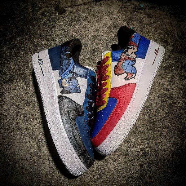 Batman and Superman Painted Custom Air Force 1