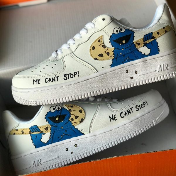 Cookie Monster Painted Custom Air Force 1