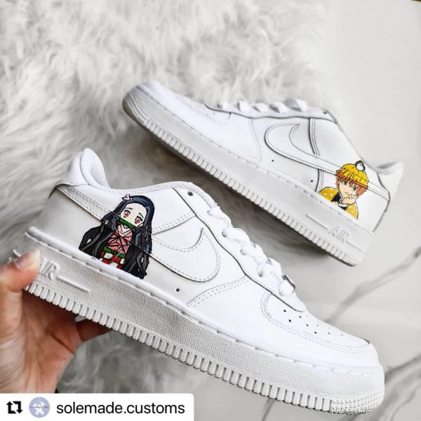 Nezuko x Zenitsu Custom Air Force 1