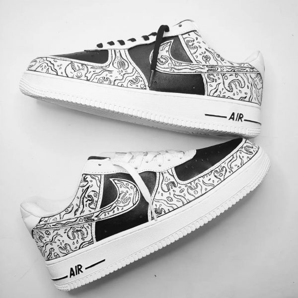 Doodle Style Painted Custom Air Force 1