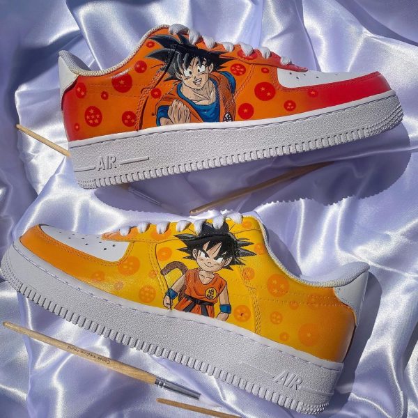 Dragon Ball Goku Painted Custom Air Force 1