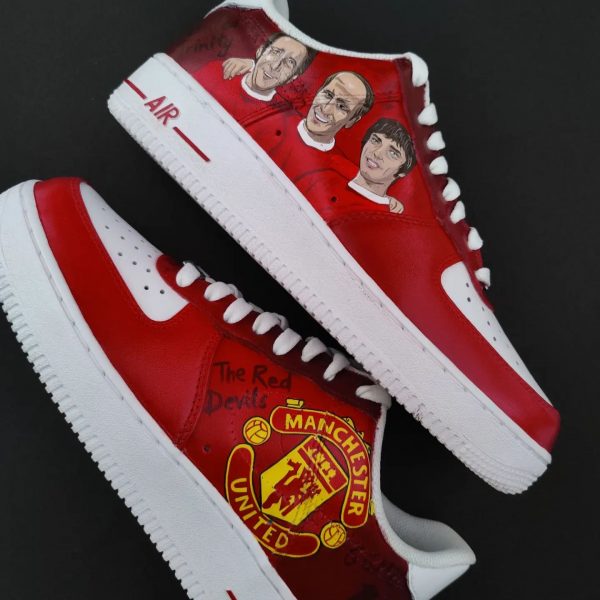 Painted Manchester United Custom Air Force 1