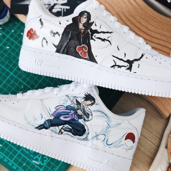 Painting Itachi Sasuke Custom Air Force 1