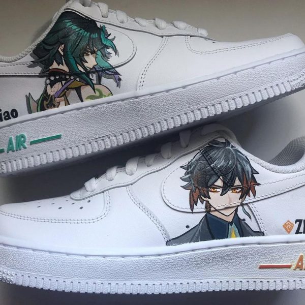 Genshin Impact Painted Custom Air Force 1