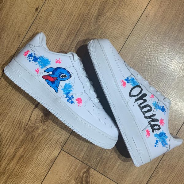 Stitch Cartoon Design Custom Air Force 1