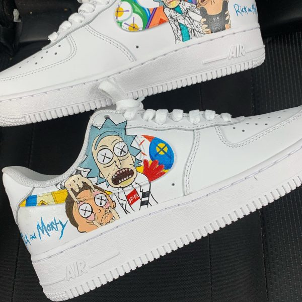 Handpainted Rick and Morty Custom Air Force 1