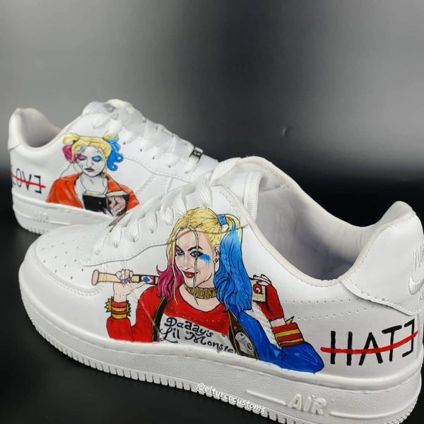 Harley Quinn Inspired Custom Air Force 1