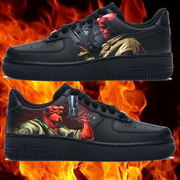 Hellboy Painted Custom Air Force 1