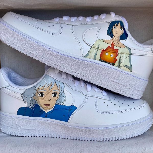 Howl Moving Castle Painted Custom Air Force 1