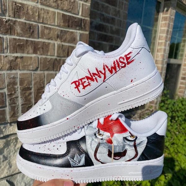 IT Pennywise Painted Custom Air Force 1