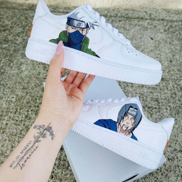 Itachi and Kakashi Painting Custom Air Force 1