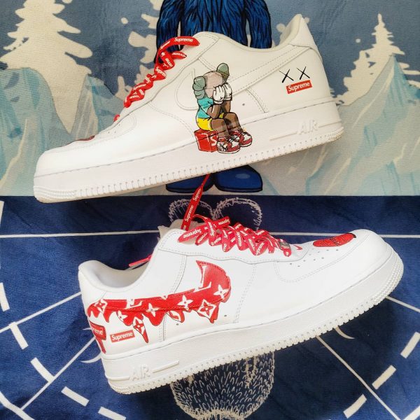 Itachi and Kaws Painted Custom Air Force 1